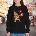 Dabbing Cool Cat Baseball 5th Birthday Youth Long Sleeve Tee Dabbing Cool Cat Baseball 5th Birthday Youth Long Sleeve Tee