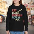 Eat Sleep Baseball Repeat Bat Ball Player Fan Youth Long Sleeve Tee Eat Sleep Baseball Repeat Bat Ball Player Fan Youth Long Sleeve Tee