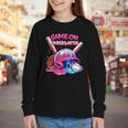 Game Kindergarten Baseball Ice Cream Drip On Back To School Youth Long Sleeve Tee