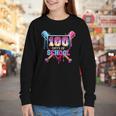 Happy 100 Days Of School Baseball Drip Theme Party 100th Day Youth Long Sleeve Tee Happy 100 Days Of School Baseball Drip Theme Party 100th Day Youth Long Sleeve Tee