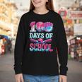 Happy 100 Days Of School Game Day Baseball Ice Cream Drip Youth Long Sleeve Tee Happy 100 Days Of School Game Day Baseball Ice Cream Drip Youth Long Sleeve Tee