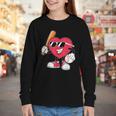 Heart Play Baseball Valentine's Day Teens Boys Girls Kids Youth Long Sleeve Tee Heart Play Baseball Valentine's Day Teens Boys Girls Kids Youth Long Sleeve Tee