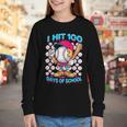 I Hit 100 Days Of School Baseball Ice Cream Drip Youth Long Sleeve Tee I Hit 100 Days Of School Baseball Ice Cream Drip Youth Long Sleeve Tee