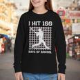 I Hit 100 Days Of School Baseball Player 100th Day Boys Kids Youth Long Sleeve Tee I Hit 100 Days Of School Baseball Player 100th Day Boys Kids Youth Long Sleeve Tee