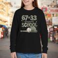 HUGvyn 6733 Days Of School Baseball 100 Days Camo Cap Boys Youth Long Sleeve Tee