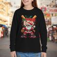 HUGvyn Santa Playing Baseball Ice Cream Drip Christmas Boys Youth Long Sleeve Tee HUGvyn Santa Playing Baseball Ice Cream Drip Christmas Boys Youth Long Sleeve Tee