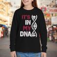 ITS In My DNA Baseball Sport Player Saying Youth Long Sleeve Tee