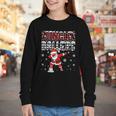 Jingle Ballers Plaid Santa Dabbing Baseball Christmas Youth Long Sleeve Tee Jingle Ballers Plaid Santa Dabbing Baseball Christmas Youth Long Sleeve Tee