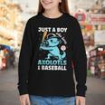 Just A Boy Who Loves Axolotls & Baseball Youth Long Sleeve Tee Just A Boy Who Loves Axolotls & Baseball Youth Long Sleeve Tee