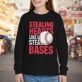 Kids Stealing Hearts Like I Steal Bases Cute Baseball Boys Youth Long Sleeve Tee Kids Stealing Hearts Like I Steal Bases Cute Baseball Boys Youth Long Sleeve Tee