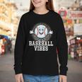 Leopard Baseball Vibes Game Day Softball Life Mom Youth Long Sleeve Tee