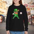 Leprechaun Playing Baseball St Patricks Day Sport Boys Youth Long Sleeve Tee Leprechaun Playing Baseball St Patricks Day Sport Boys Youth Long Sleeve Tee