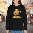 Melting Baseball Mascot Slugger Bat Cap Cartoon Youth Long Sleeve Tee Melting Baseball Mascot Slugger Bat Cap Cartoon Youth Long Sleeve Tee