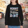 Mommy Of The Birthday Boy Baseball Ice Cream Drip Matching Youth Long Sleeve Tee