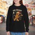 Oh Snap Gingerbreadman Christmas Baseball Youth Long Sleeve Tee Oh Snap Gingerbreadman Christmas Baseball Youth Long Sleeve Tee