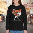Pete Alonso Baltimore Baseball Players MLBPAL201M Youth Long Sleeve Tee Pete Alonso Baltimore Baseball Players MLBPAL201M Youth Long Sleeve Tee
