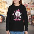 Pink Ribbon Baseball Breast Cancer Awareness Youth Long Sleeve Tee Pink Ribbon Baseball Breast Cancer Awareness Youth Long Sleeve Tee