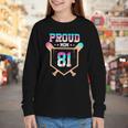 Proud Mom Baseball Player Number 81 Ice Cream Drip Youth Long Sleeve Tee Proud Mom Baseball Player Number 81 Ice Cream Drip Youth Long Sleeve Tee