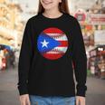 Puerto Rico Baseball Flag Boricua Beisbol Fan Gear Youth Long Sleeve Tee Puerto Rico Baseball Flag Boricua Beisbol Fan Gear Youth Long Sleeve Tee