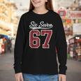 Six Seven Meme Boys Girls Kids 67 Baseball Jersey Youth Long Sleeve Tee