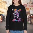 Skelton Playing Baseball Halloween Baseball Drip Boys Kids Youth Long Sleeve Tee Skelton Playing Baseball Halloween Baseball Drip Boys Kids Youth Long Sleeve Tee