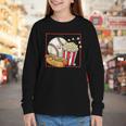 Smiling Baseball Popcorn And Hot-Dog Cartoon Apparel Youth Long Sleeve Tee Smiling Baseball Popcorn And Hot-Dog Cartoon Apparel Youth Long Sleeve Tee