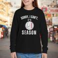 Sorry I Can't It's Volleyball Baseball Season Mom Of Both Youth Long Sleeve Tee Sorry I Can't It's Volleyball Baseball Season Mom Of Both Youth Long Sleeve Tee