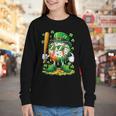 St Patricks Day Baseball Ice Cream Baseball Player Cartoon Youth Long Sleeve Tee St Patricks Day Baseball Ice Cream Baseball Player Cartoon Youth Long Sleeve Tee