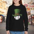 St Patricks Day Shamrock Baseball Saint Paddy's Kids Boys Youth Long Sleeve Tee
