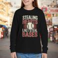 Stealing Hearts Like I Steal Bases Baseball Valentine Retro Youth Long Sleeve Tee Stealing Hearts Like I Steal Bases Baseball Valentine Retro Youth Long Sleeve Tee