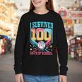 I Survived 100 Days Of School Baseball Drip Students Teacher Youth Long Sleeve Tee I Survived 100 Days Of School Baseball Drip Students Teacher Youth Long Sleeve Tee