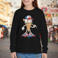 USA Patriotic Baseball Ice Cream Cone Freedom Youth Long Sleeve Tee USA Patriotic Baseball Ice Cream Cone Freedom Youth Long Sleeve Tee