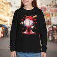 Valentine Baseball Heart Drip Sport Love Valentines Day Boys Youth Long Sleeve Tee Valentine Baseball Heart Drip Sport Love Valentines Day Boys Youth Long Sleeve Tee