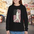 Vintage American Flag Baseball Batter Patriotic Home Run Youth Long Sleeve Tee Vintage American Flag Baseball Batter Patriotic Home Run Youth Long Sleeve Tee