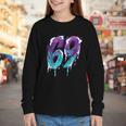 Vintage Baseball 69 Number Youth Long Sleeve Tee