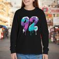 Vintage Baseball 92 Number Youth Long Sleeve Tee