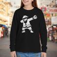 Vintage Dabbing Santa Christmas Baseball Xmas Costume Youth Long Sleeve Tee