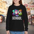 Women's 100 Days Of School Dripping Baseball Boys Kids Teacher Youth Long Sleeve Tee Women's 100 Days Of School Dripping Baseball Boys Kids Teacher Youth Long Sleeve Tee
