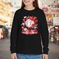 Women's Baseball Drip Ice Cream Boys Kids Youth Valentines Youth Long Sleeve Tee