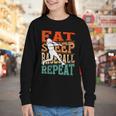 Women's Eat Sleep Baseball Repeat Vintage Player Sport Lover Retro Youth Long Sleeve Tee Women's Eat Sleep Baseball Repeat Vintage Player Sport Lover Retro Youth Long Sleeve Tee