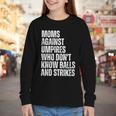 Women's Moms Against Umpires Parents Mom Baseball Sarcastic Youth Long Sleeve Tee Women's Moms Against Umpires Parents Mom Baseball Sarcastic Youth Long Sleeve Tee