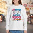 100 Days Of School Baseball Drip Bat 100th Day Of School Boy Youth Long Sleeve Tee