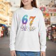 67 Meme Baseball Kids Girls Humor Number 6 7 Youth Long Sleeve Tee 67 Meme Baseball Kids Girls Humor Number 6 7 Youth Long Sleeve Tee
