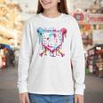 9th Birthday Boys Baseball Ice Cream Drip Boys Baseball Youth Long Sleeve Tee