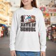 Baseball 100 Days Of School Happy 100th Day Teachers Kids Youth Long Sleeve Tee