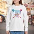 Baseball 50 Year Old Ice Cream Drip 50th Birthday Number 50 Youth Long Sleeve Tee