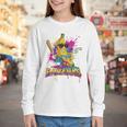 Baseball Banana Splatter Sports Kids Teens Premium Tri-Blend Youth Long Sleeve Tee