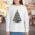 Baseball Christmas Tree Men Boys Youth Santa Sports Youth Long Sleeve Tee