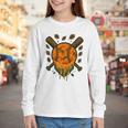 Baseball Drip Ice Cream Dripping Blaze Hunter Orange Camo Youth Long Sleeve Tee Baseball Drip Ice Cream Dripping Blaze Hunter Orange Camo Youth Long Sleeve Tee
