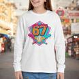 Baseball Drip Jersey Number 67 For Players & 67th Birthday Premium Tri-Blend Youth Long Sleeve Tee Baseball Drip Jersey Number 67 For Players & 67th Birthday Premium Tri-Blend Youth Long Sleeve Tee